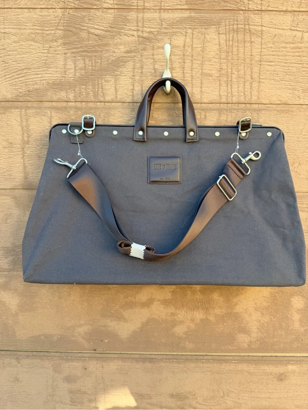 Line of Trade Leather-Trim Canvas Weekender Bag